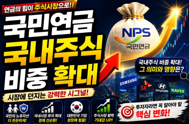 국민연금 국내주식 비중 확대