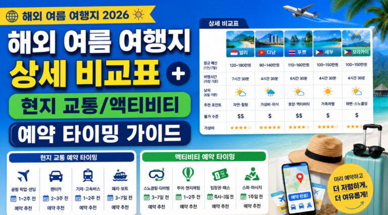 해외 여름 여행지