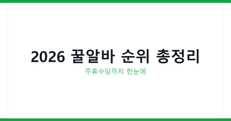 꿀알바