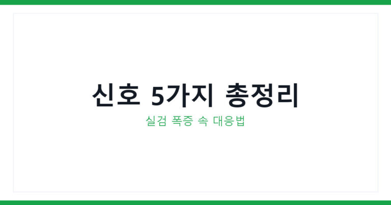 금융투자 신호