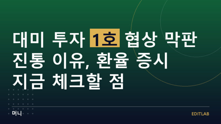 대미 투자 1호