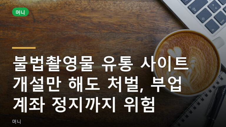 불법촬영물 유통 사이트 처벌